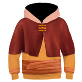 Kids Children TV Avatar: The Last Airbender (2024) Aang Brown Hooded Hoodie Outfits Cosplay Costume Halloween Carnival Suit
